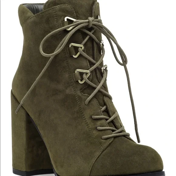 Stuart Weitzman Getgo Olive Suede Boots - Picture 2 of 8